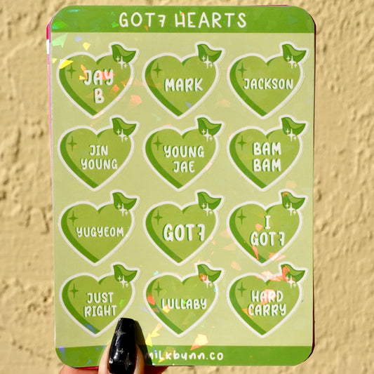 GOT7 Holo Hearts Stickers