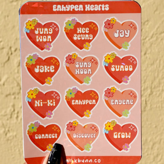 Enhypen Holo Hearts Stickers