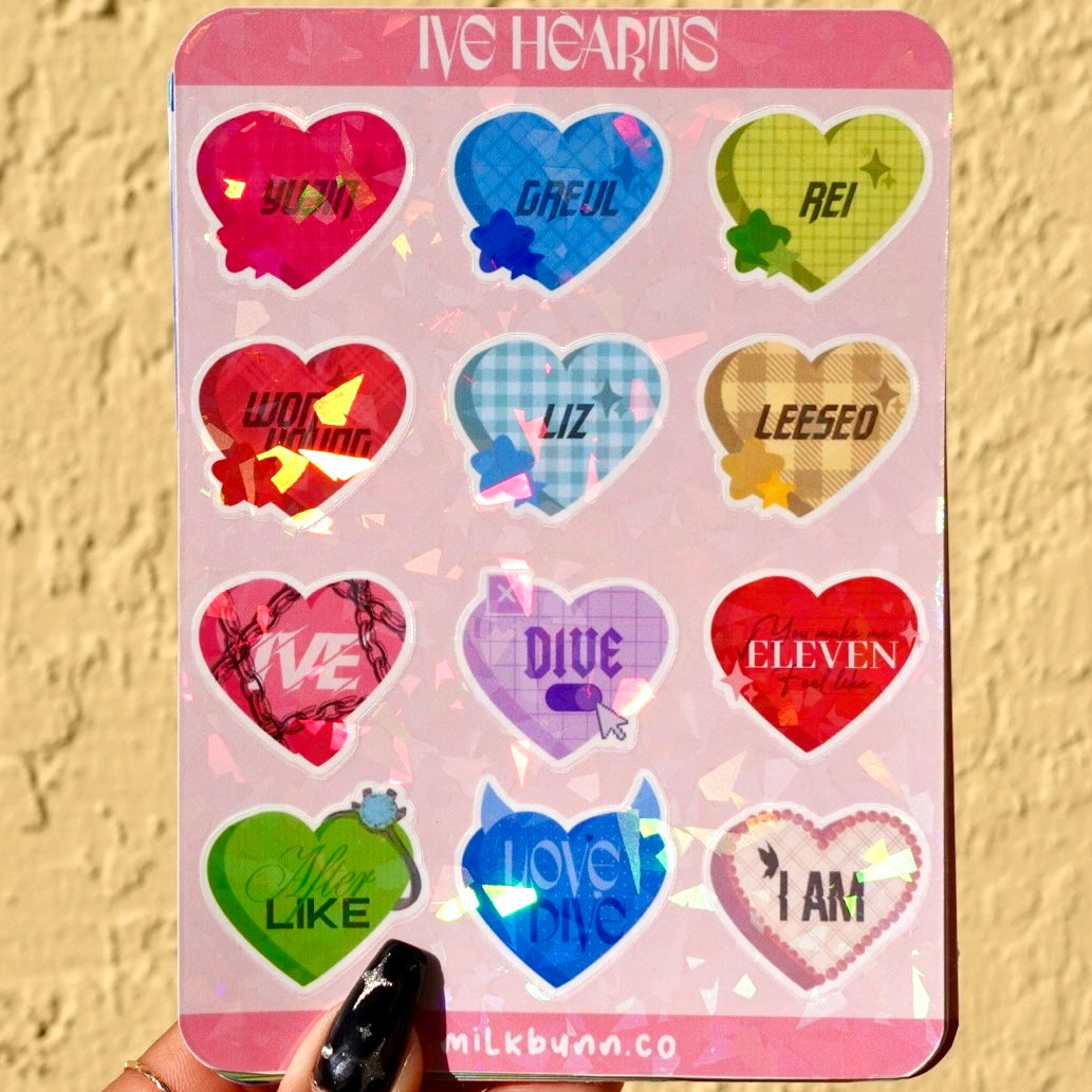 IVE Holo Hearts Stickers