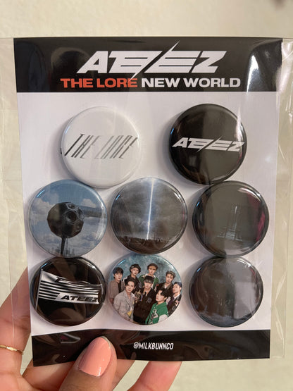 Ateez [The Lore] Buttons