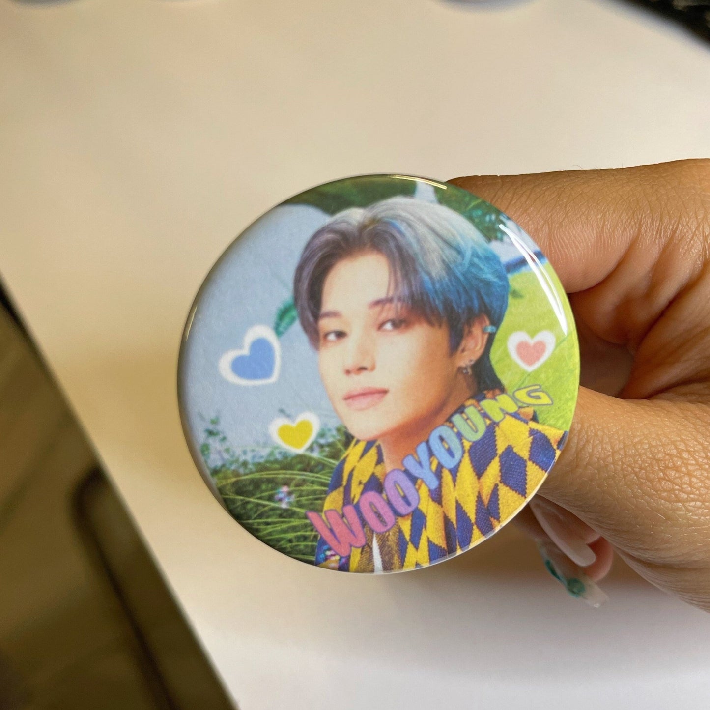 ATEEZ Eternal Sunshine Buttons - MilkBunn Co. Wooyoung.