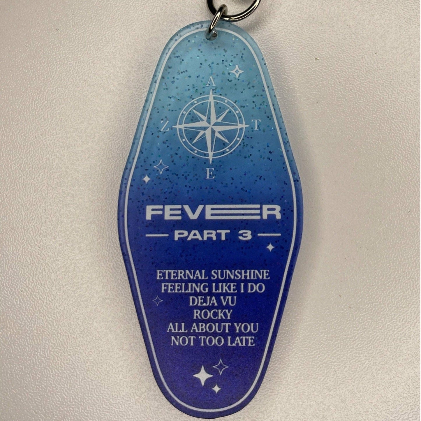 ATEEZ Fever Part 3 Keychain - MilkBunn Co. Ateez fever pt.3 keychain, Z ver (blue)