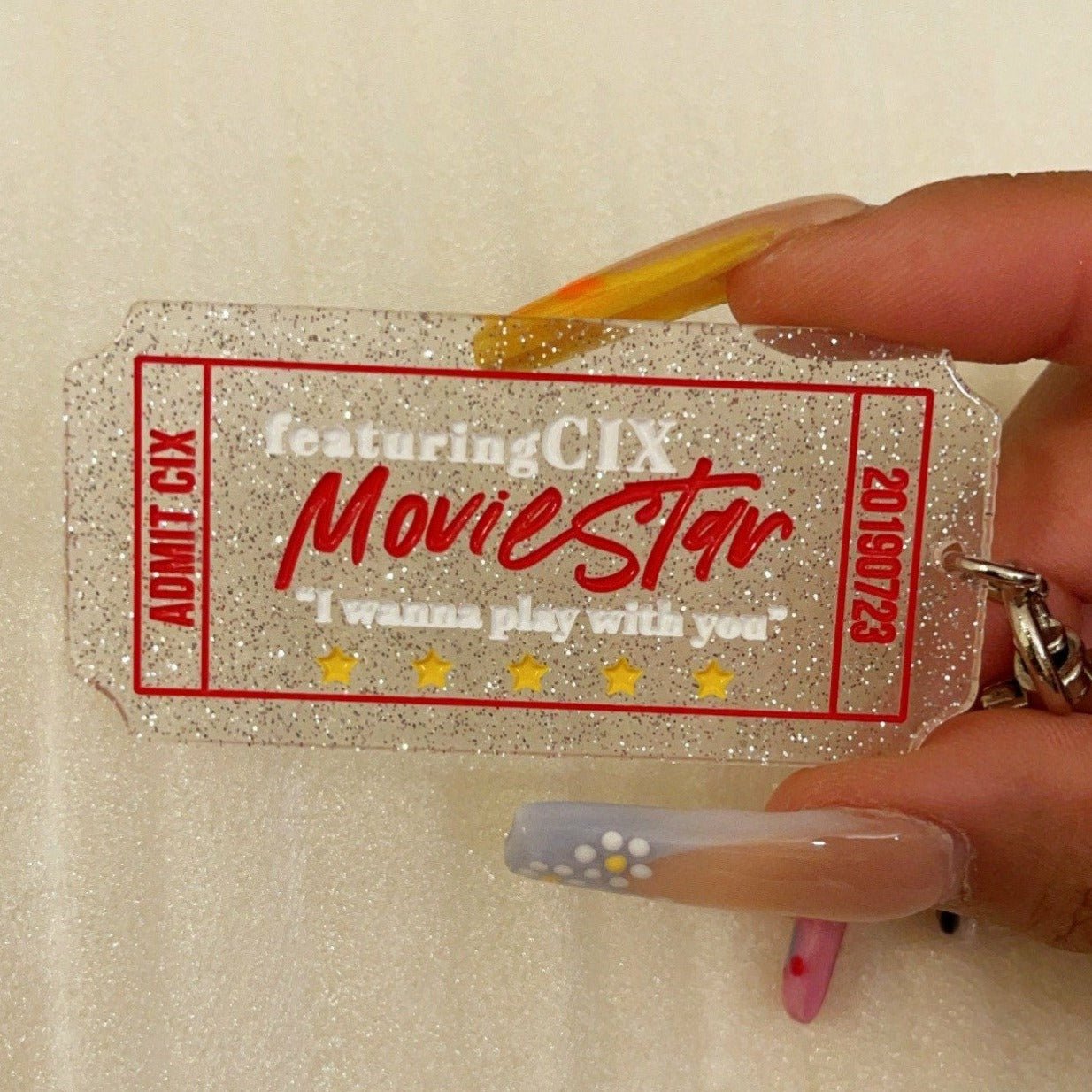 CIX Movie Star Ticket Keychain - MilkBunn Co.