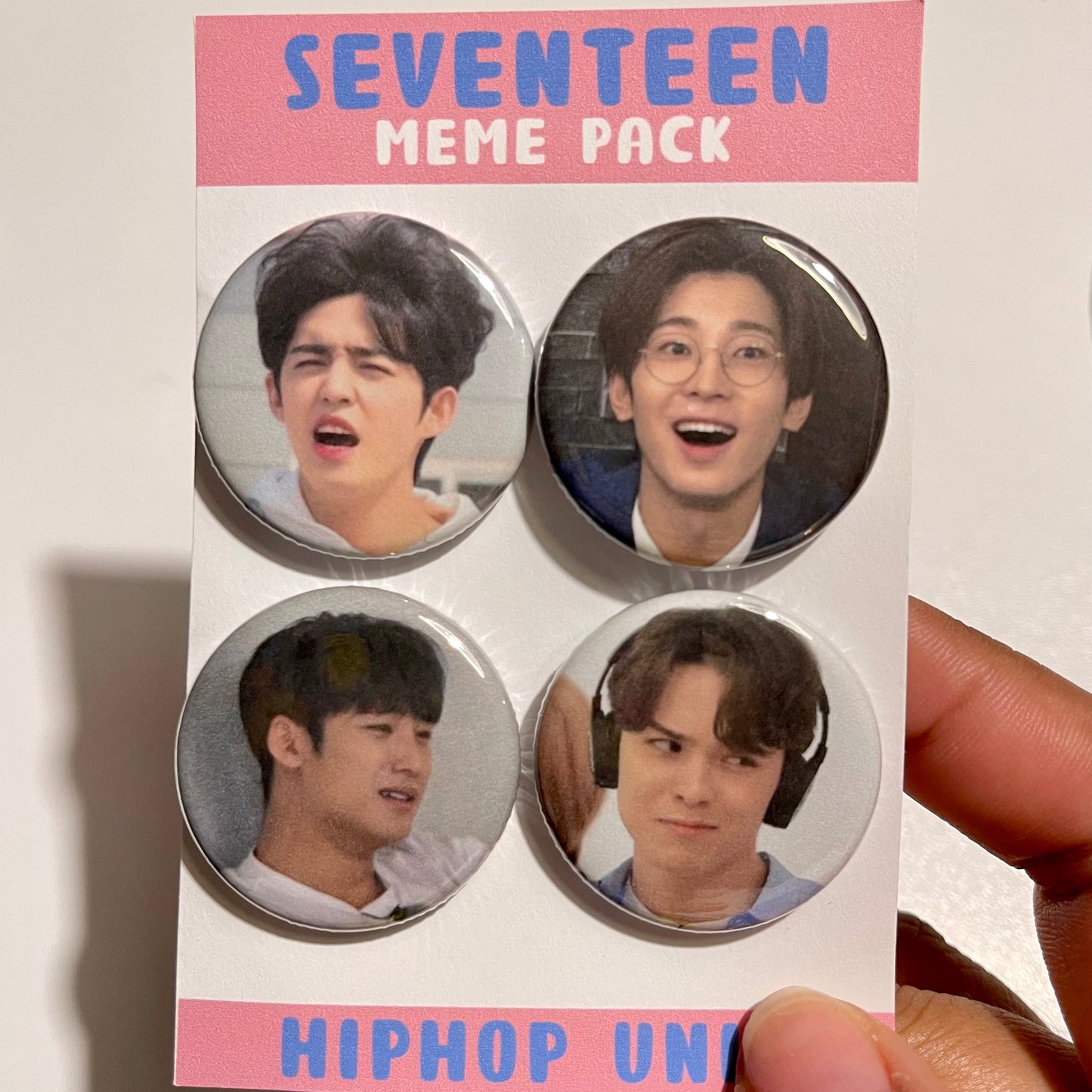 Seventeen Meme Buttons