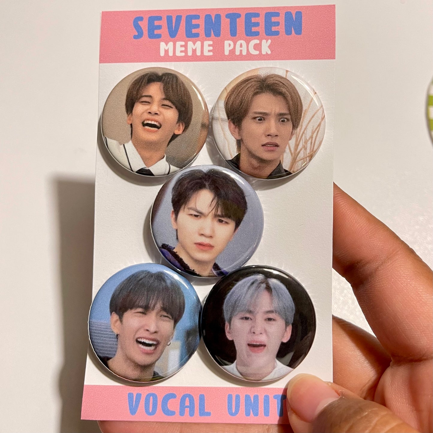 Seventeen Meme Buttons