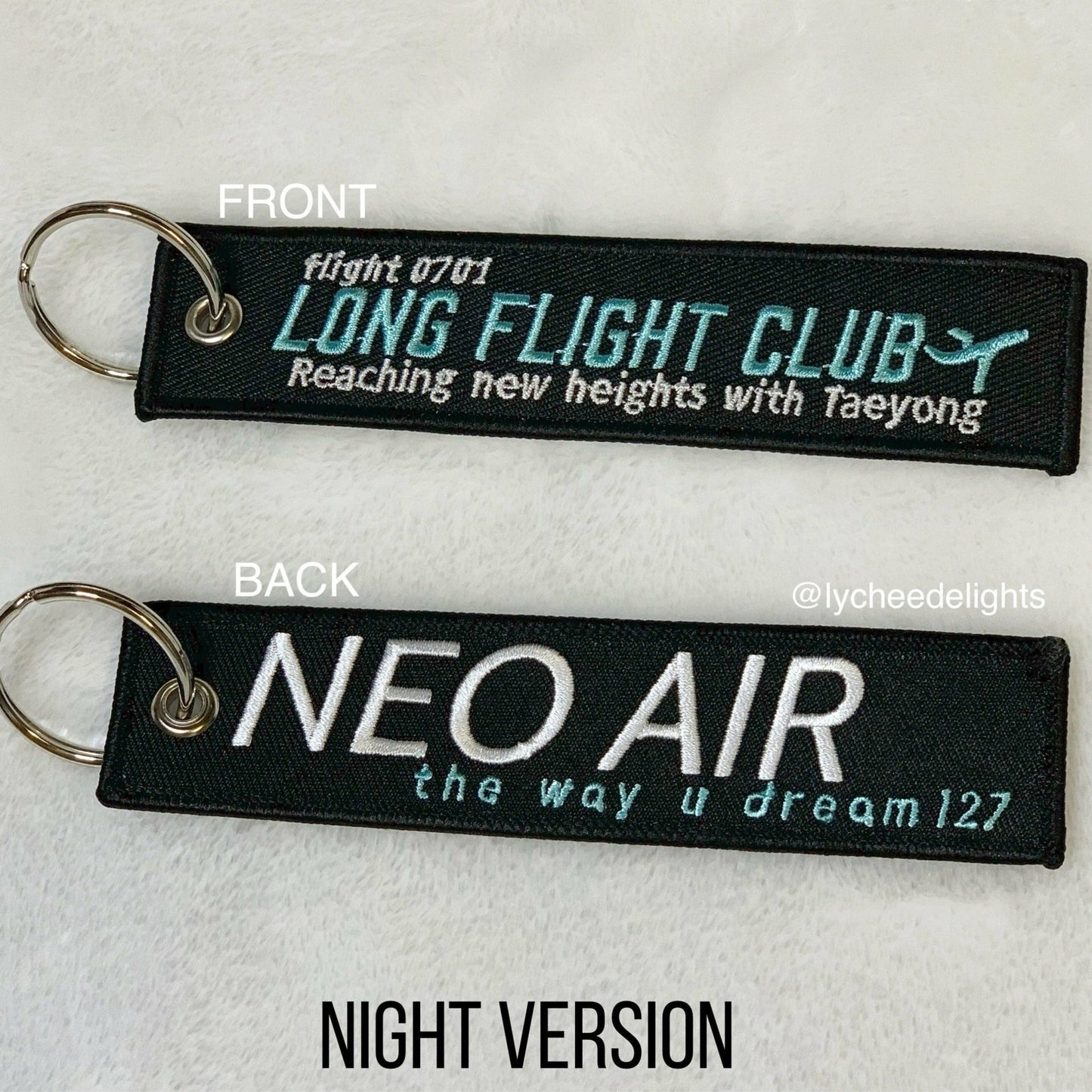 TAEYONG Long Flight Club Lanyard - MilkBunn Co. NCT leader Taeyong inspired merch. Based on Long flight.