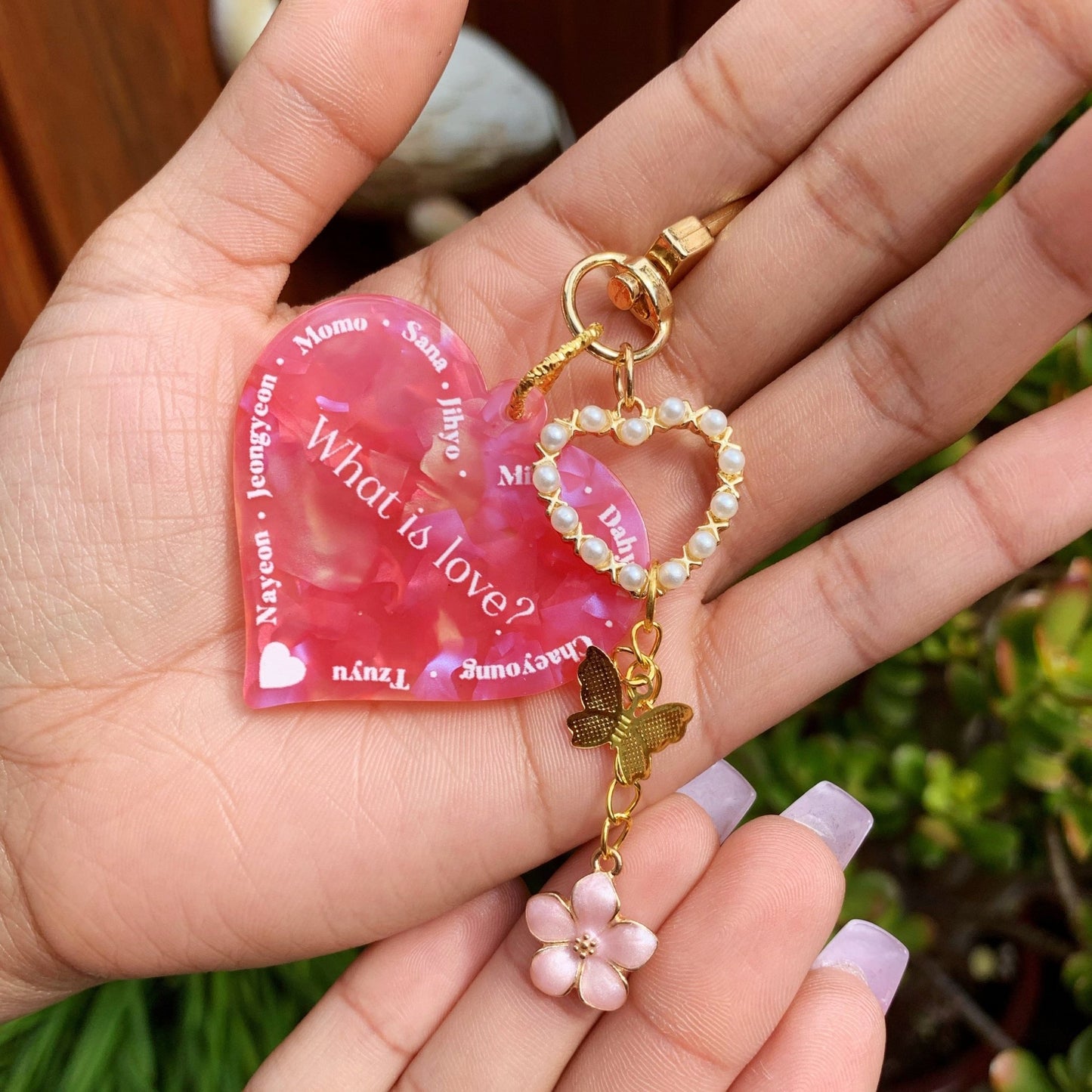 TWICE What is Love Keychain - MilkBunn Co. Girl k-pop group inspired keychain.