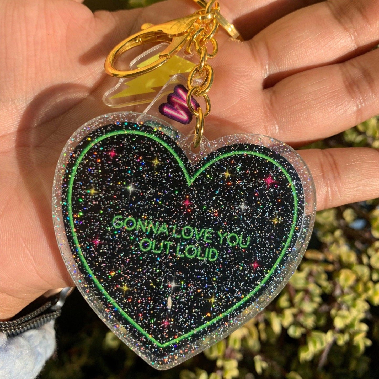 WAYV Electric Hearts Keychain - MilkBunn Co. WayV | NCT keychain. Kun, Ten, Winwin, Lucas, Xiaojun, Hendery, Yangyang
