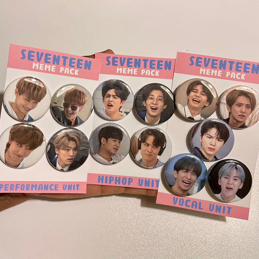 Seventeen Meme Buttons