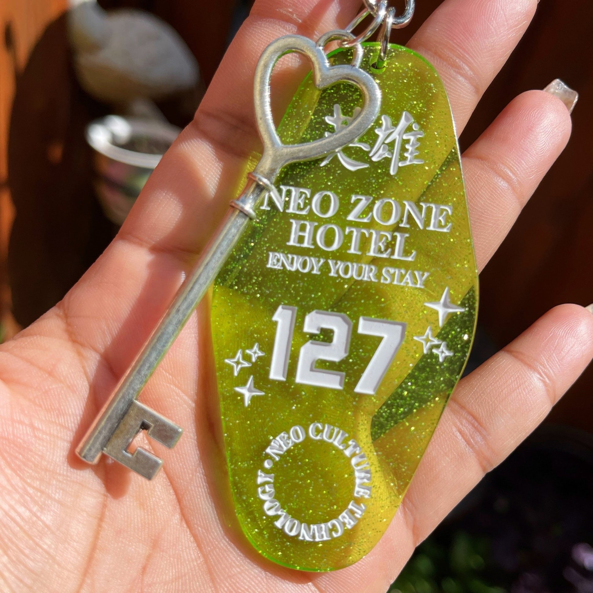 NCT 127 Hotel Keychain - MilkBunn Co. Hotel keychain. Taeyong, Taeil, Johnny, Yuta, Doyoung, Jaehyun, Jungwoo, Mark, Haechan