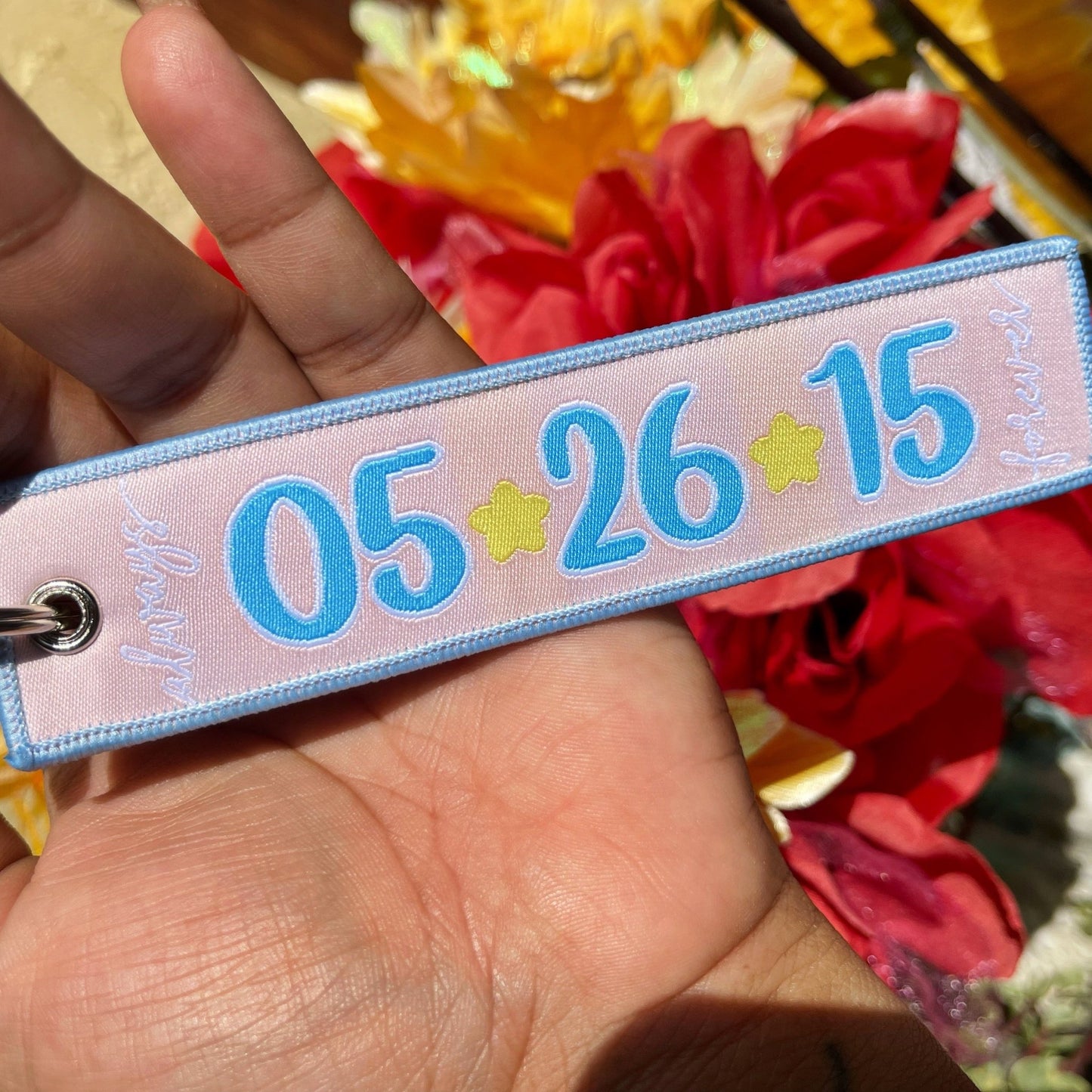 SVT Carat Club Lanyard - MilkBunn Co. Seventeen inspired lanyard for Carats, SVT fandom. Rose Quartz and Serenity colors.