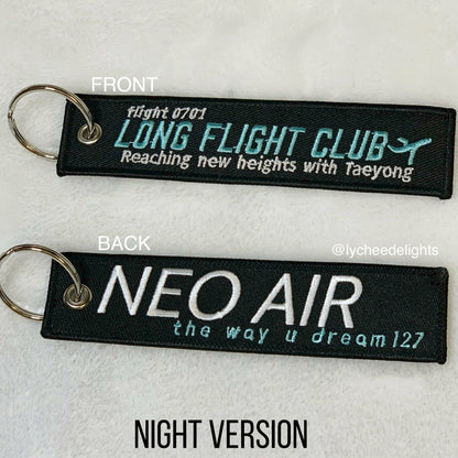 TAEYONG Long Flight Club Lanyard - MilkBunn Co. NCT leader Taeyong inspired merch. Based on Long flight.