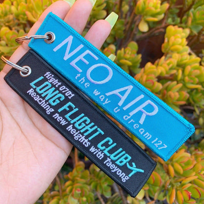 TAEYONG Long Flight Club Lanyard - MilkBunn Co. NCT leader Taeyong inspired merch. Based on Long flight.